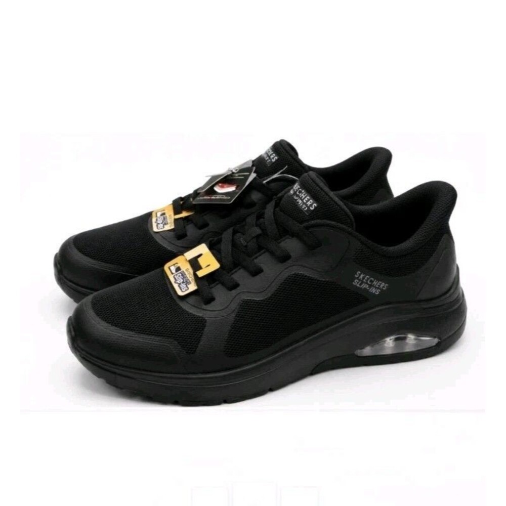 Skechers Men's 11 Wide Hands Free Slip-ins Uno Flex-EZ Air Black